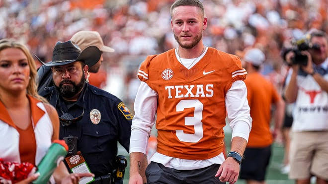 TRAGEDY:  Texas longhorns quarterback Quinn Ewers was involved in an automobile accident earlier today, was taken to the…