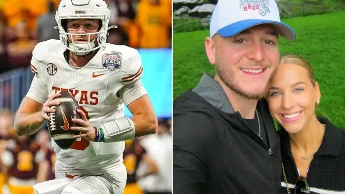 Congratulations to the Texas Longhorns football quarterback and his girlfriend on announcing their wedding date—wishing them a lifetime of love, happiness, and unforgettable memories together!