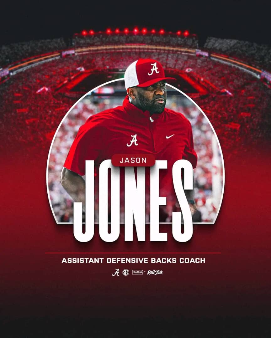 Alabama Football Announces Hiring of Jason Jones as New Co-Defensive Coordinator